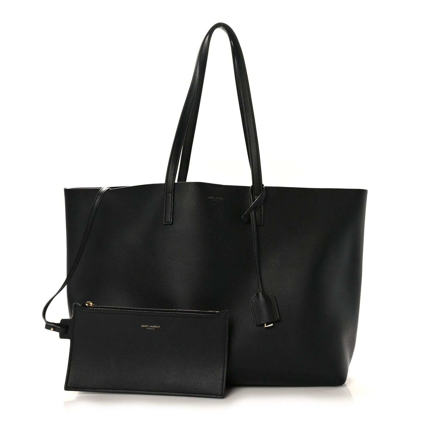 Calfskin Large Shopping Tote Black