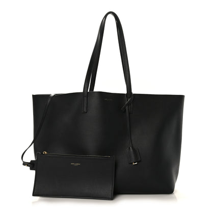 Saint Laurent Calfskin Large Shopping Tote Black 3 of 10