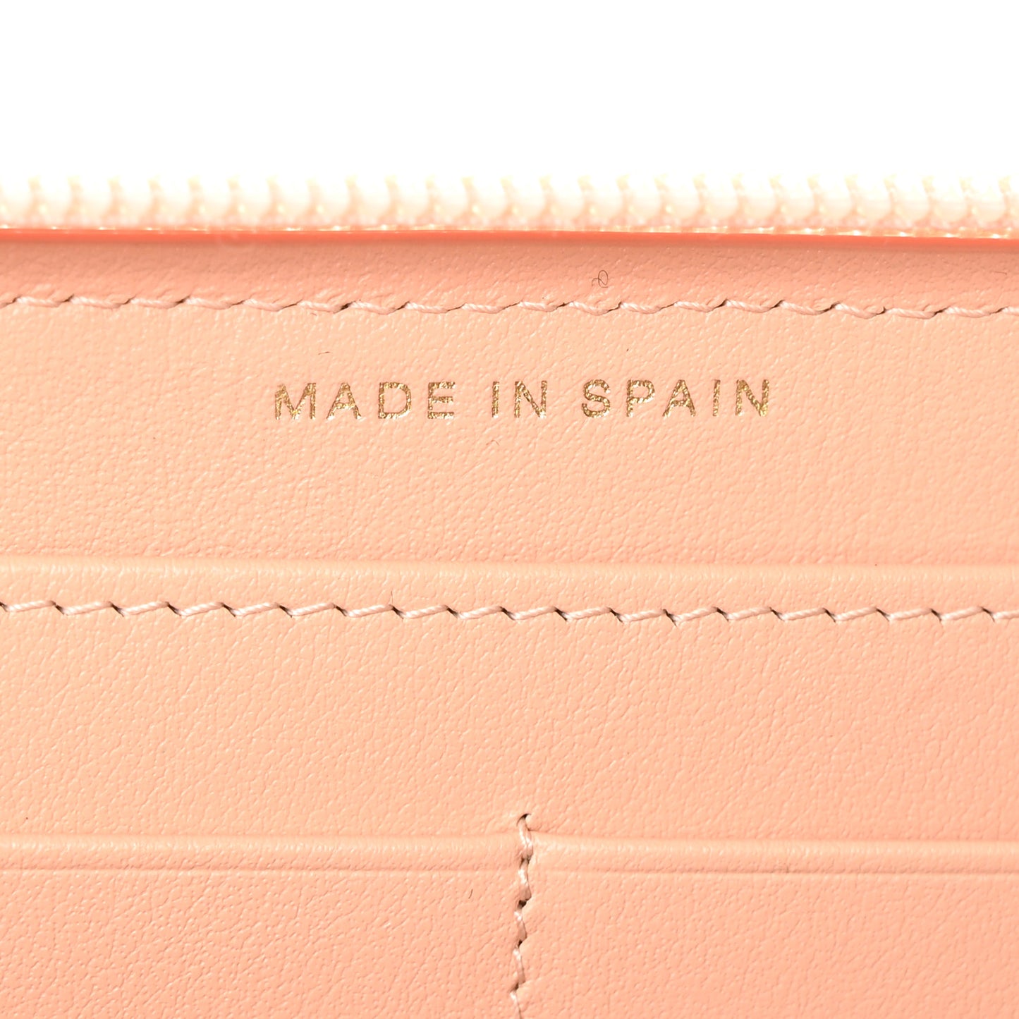 Caviar Quilted Boy Long Zip Around Wallet Light Pink
