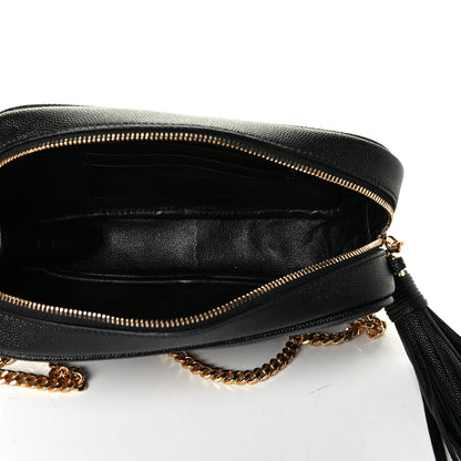 Saint Laurent Grain De Poudre Matelasse Monogram Mini Lou Camera Bag Black 4 of 5