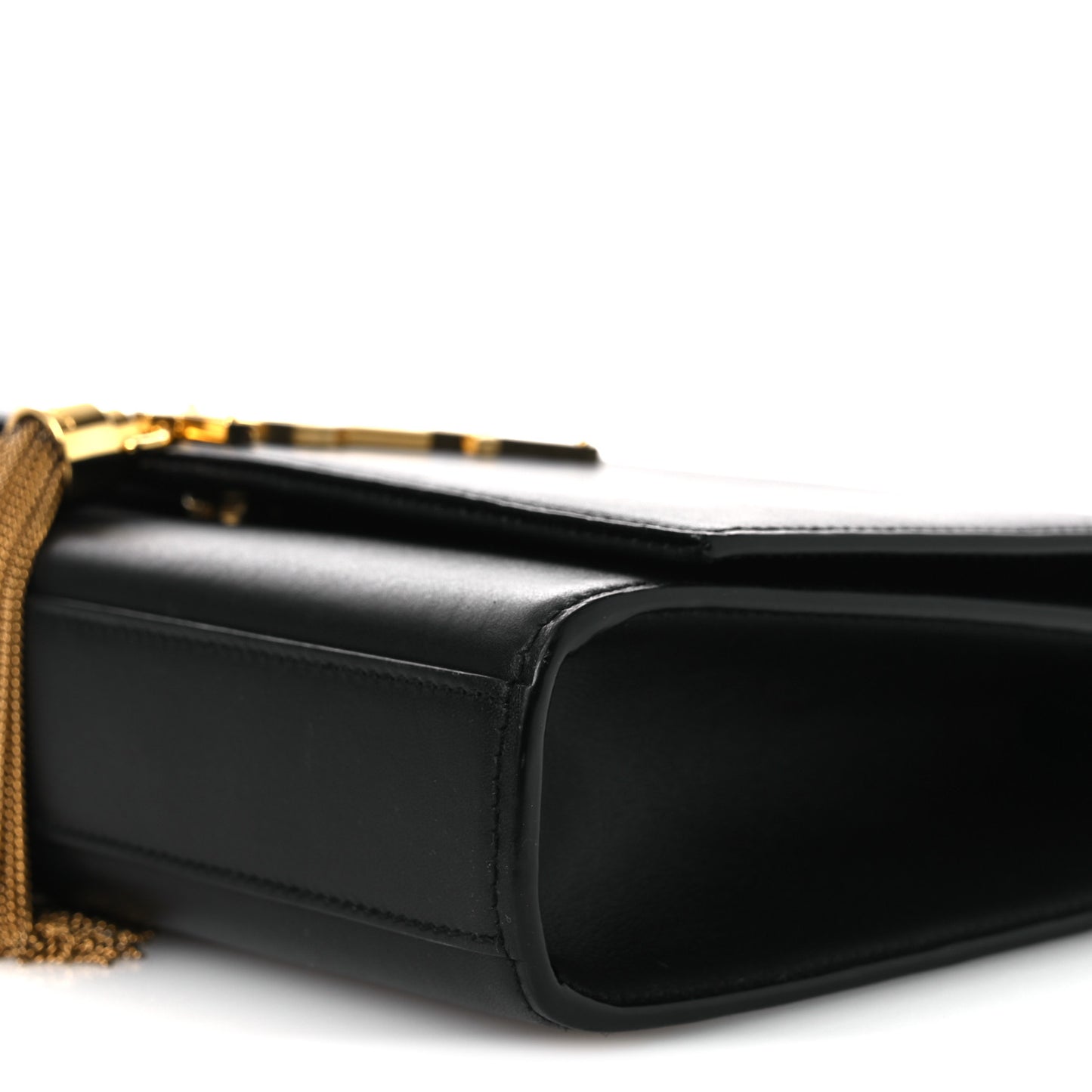 Smooth Calfskin Medium Classic Monogram Kate Tassel Satchel Black