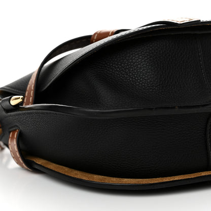 Loewe Grained Calfskin Small Gate Crossbody Bag Pecan Black 8 of 9