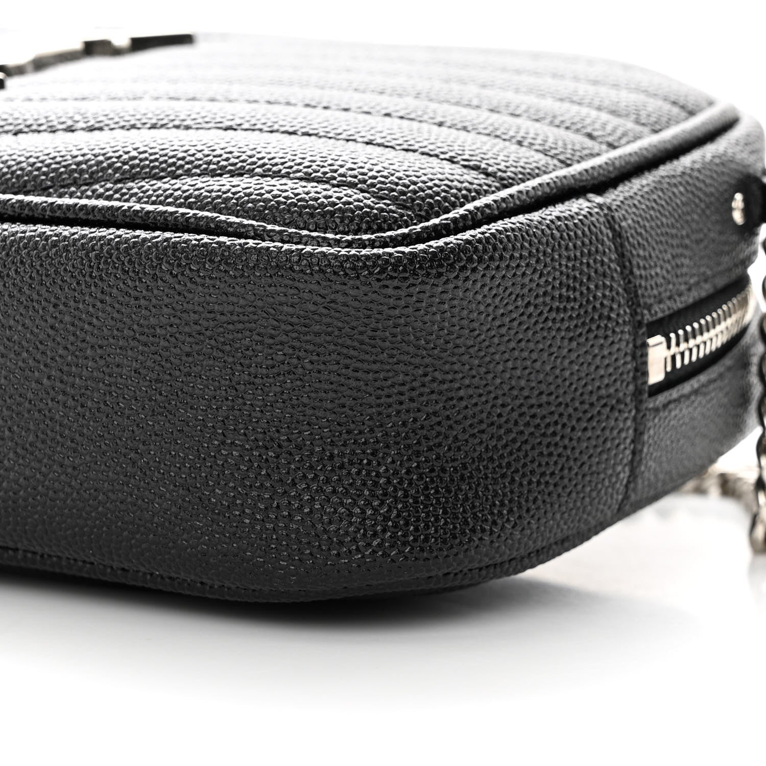 Saint Laurent Grain De Poudre Matelasse Monogram Mini Lou Camera Bag Black 10 of 13