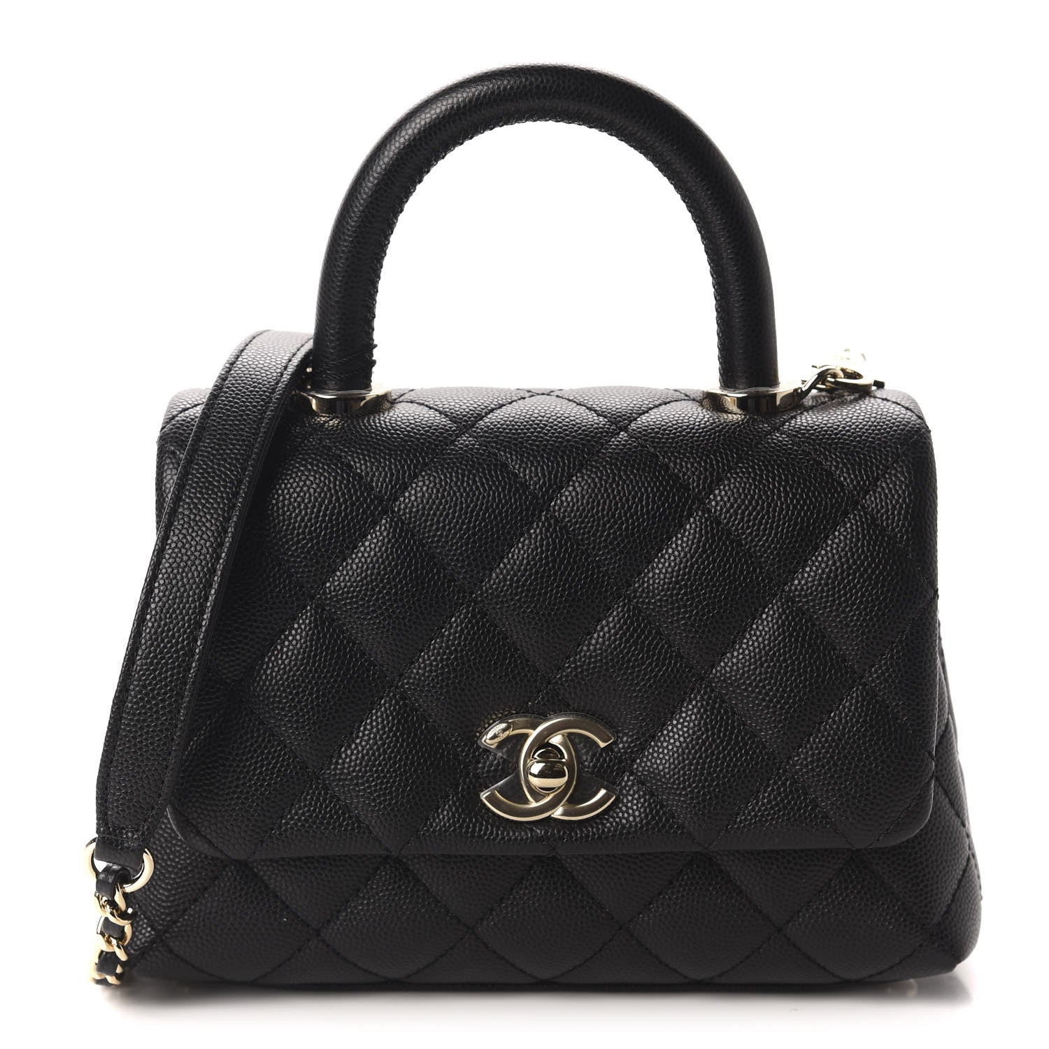Chanel Caviar Quilted Extra Mini Coco Handle Flap Black 1 of 11