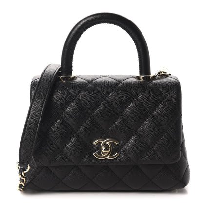 Chanel Caviar Quilted Extra Mini Coco Handle Flap Black 1 of 11