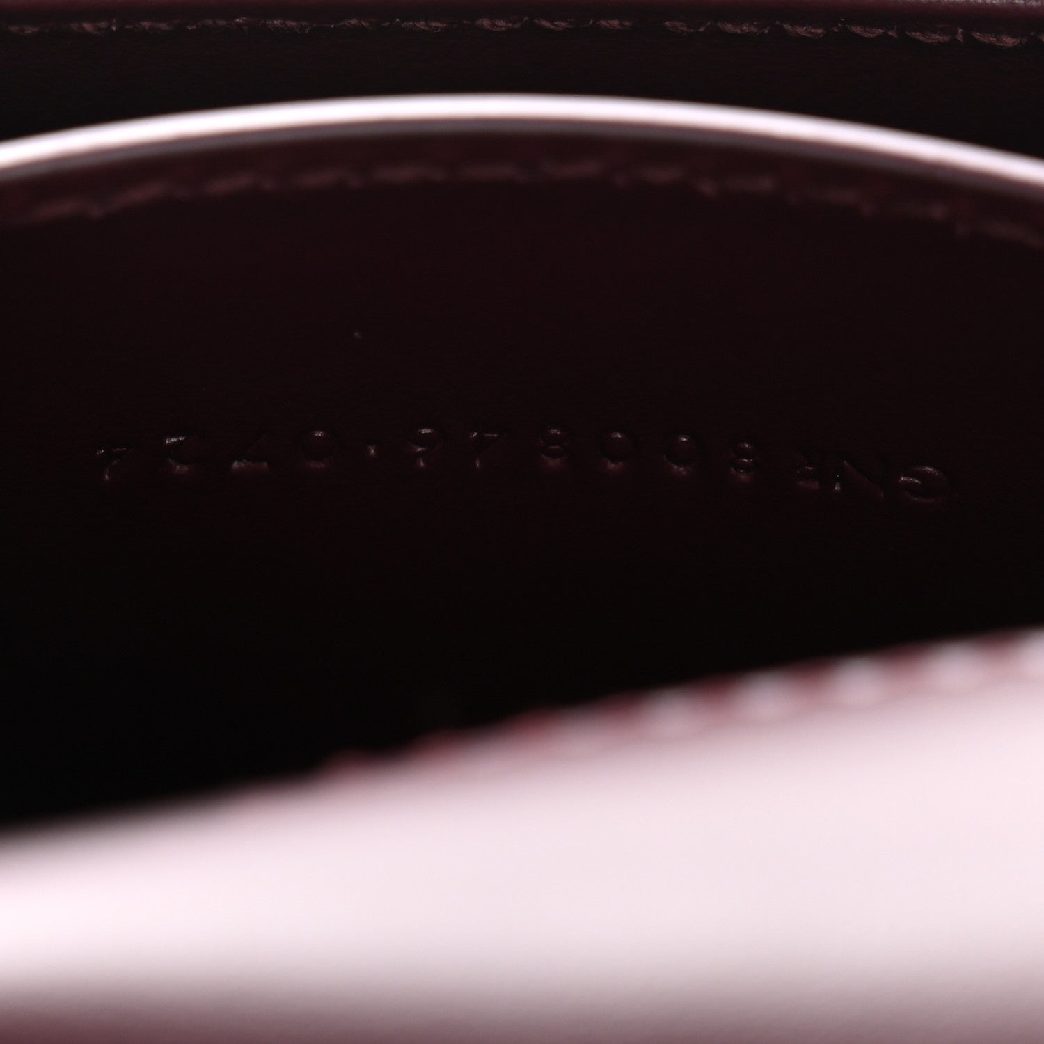 Saint Laurent Patent Calfskin Mini Voltaire Top Handle Bag Dark Wine 7 of 12