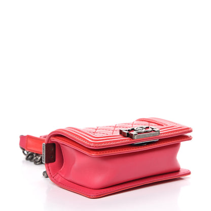 Chanel Patent Calfskin Quilted Mini Boy Flap Pink 3 of 9