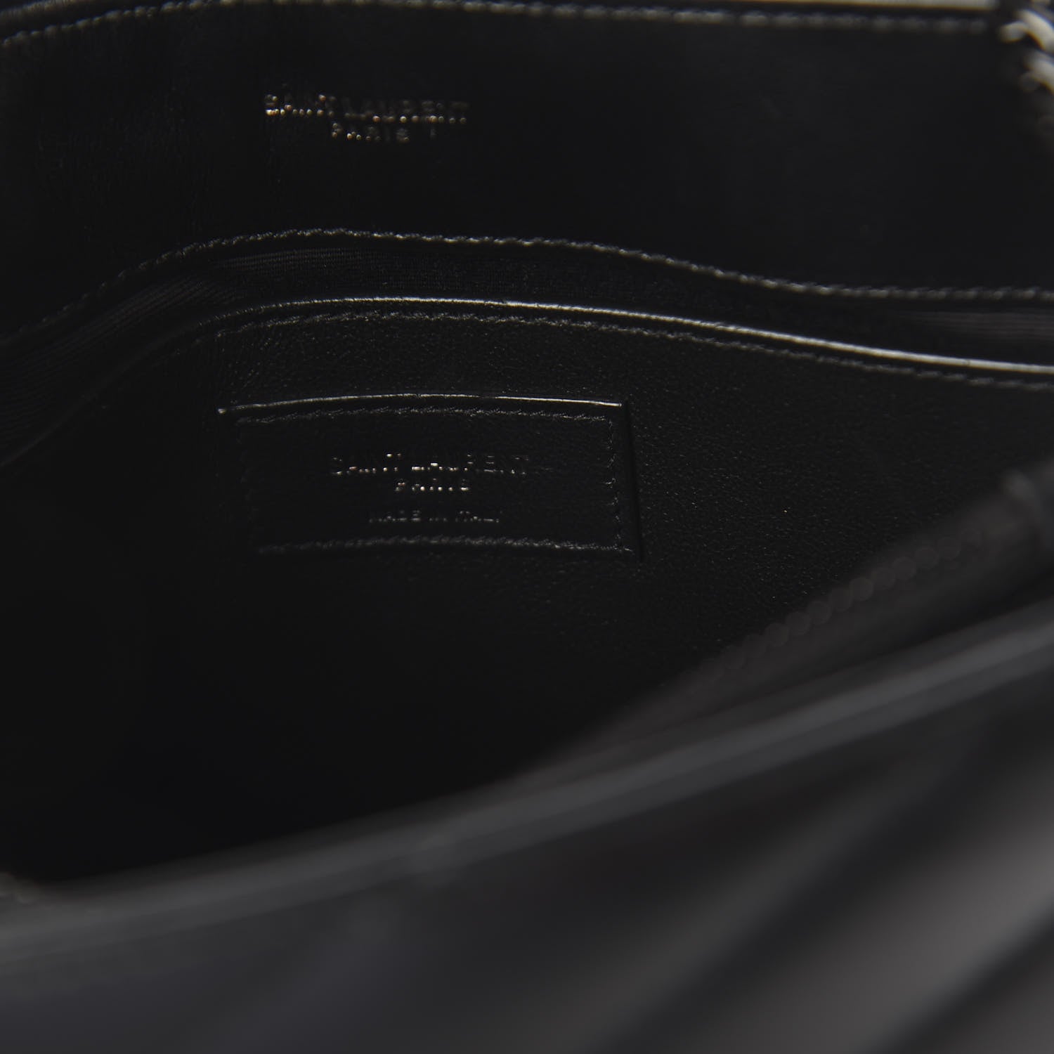 Saint Laurent Calfskin Y Quilted Monogram Small Loulou Chain Satchel Black 7 of 10