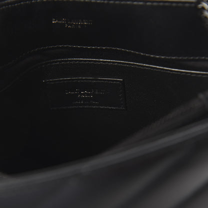 Saint Laurent Calfskin Y Quilted Monogram Small Loulou Chain Satchel Black 7 of 10