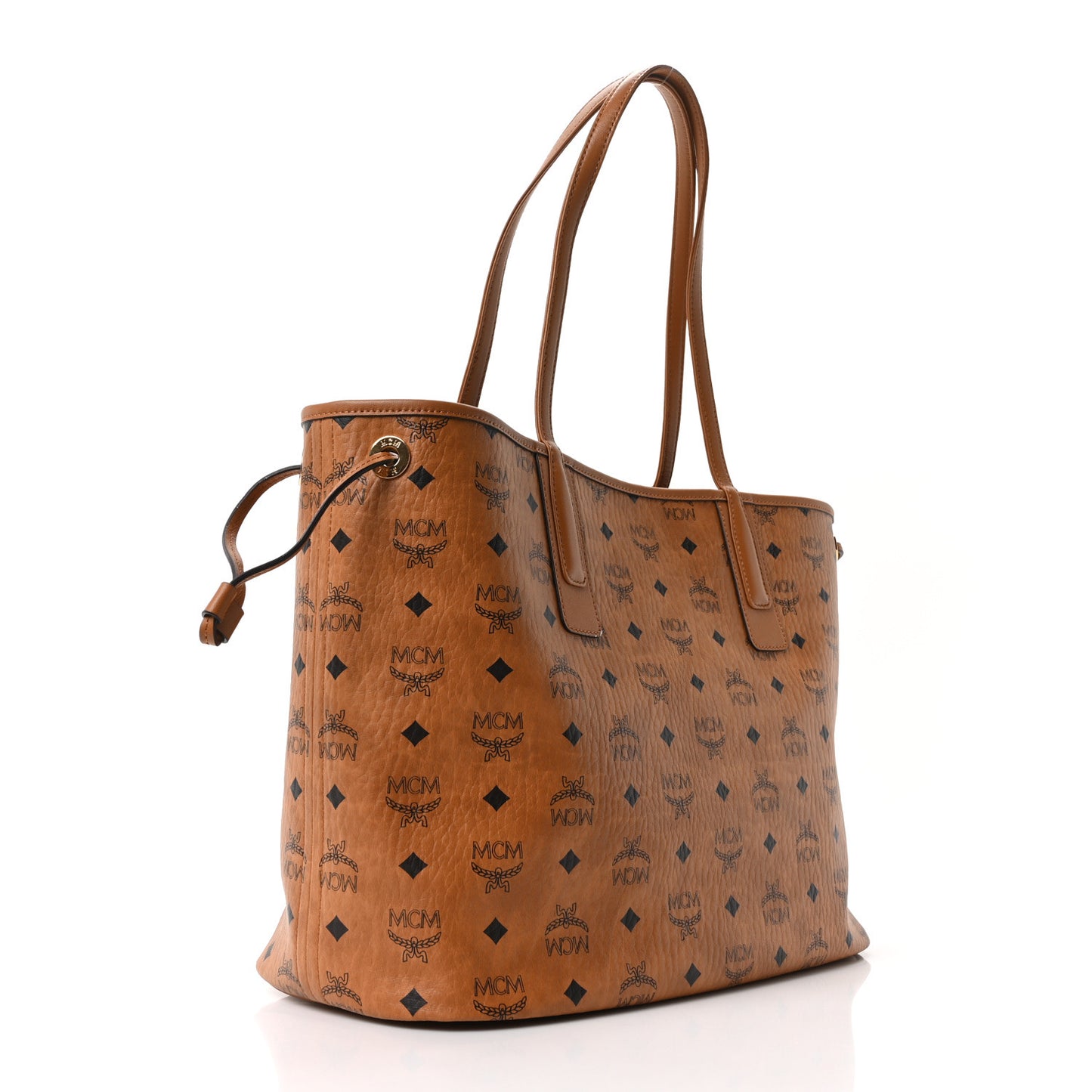 Visetos Medium Liz Reversible Shopper Tote Cognac