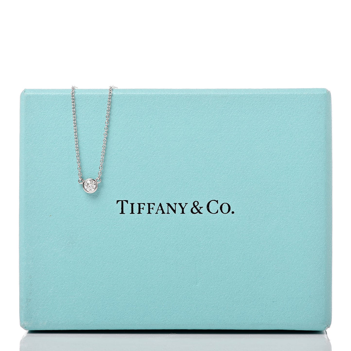 Platinum Diamond .14ct Elsa Peretti Diamonds by the Yard Pendant Necklace