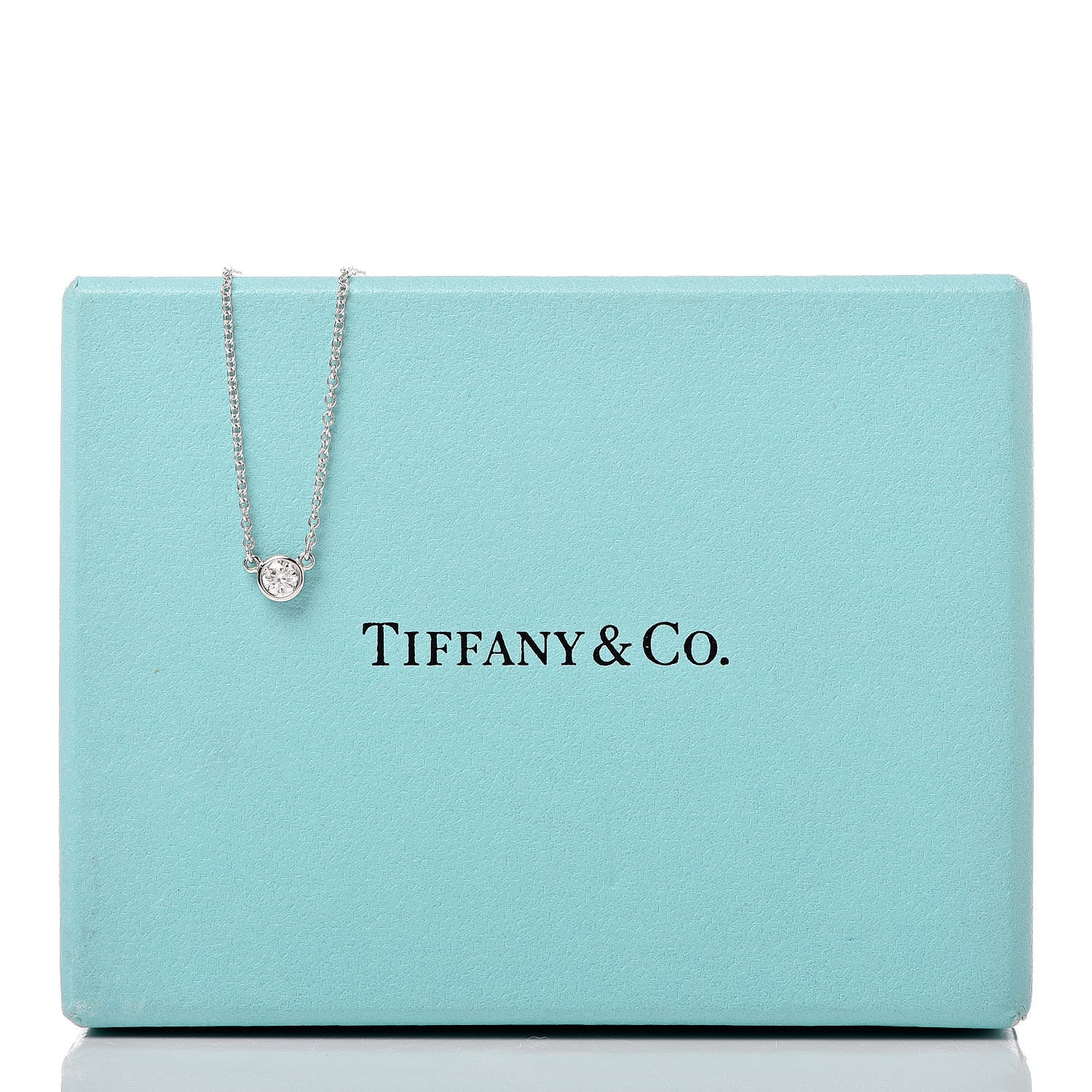 Tiffany Platinum Diamond .14ct Elsa Peretti Diamonds by the Yard Pendant Necklace 5 of 5