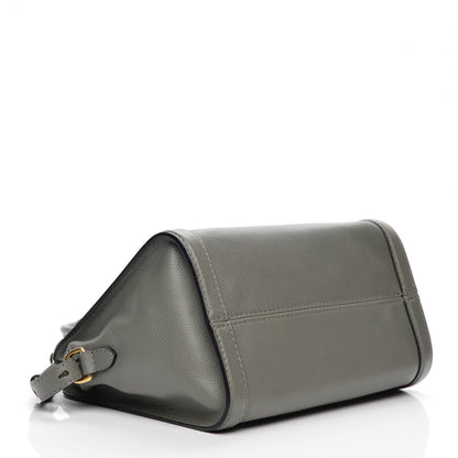 Alexander McQueen Pebbled Calfskin Small Skull Padlock Zip Around Tote Dark Grey 4 of 7
