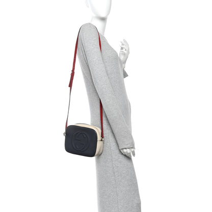 Gucci Dollar Calfskin Small Soho Disco Bag Blue Hibiscus Red Mystic White 2 of 10