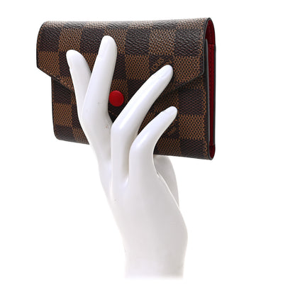 Louis Vuitton Damier Ebene Victorine Wallet Cherry 2 of 6