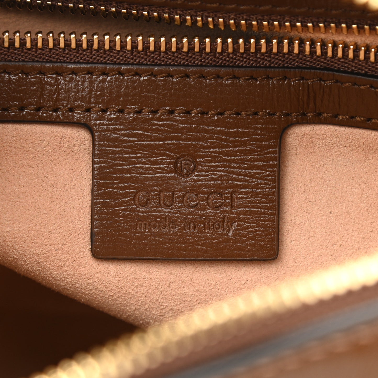 GG Supreme Monogram Small Horsebit 1955 Shoulder Bag Beige Brown Sugar