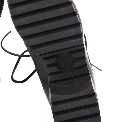 Louis Vuitton Suede Calfskin Laureate Platform Desert Boots 37.5 Black 9 of 12