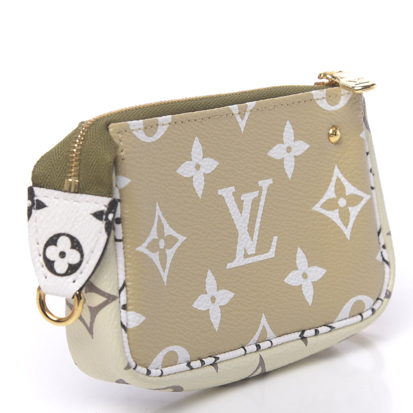 Monogram Giant Micro Pochette Accessories Kaki White