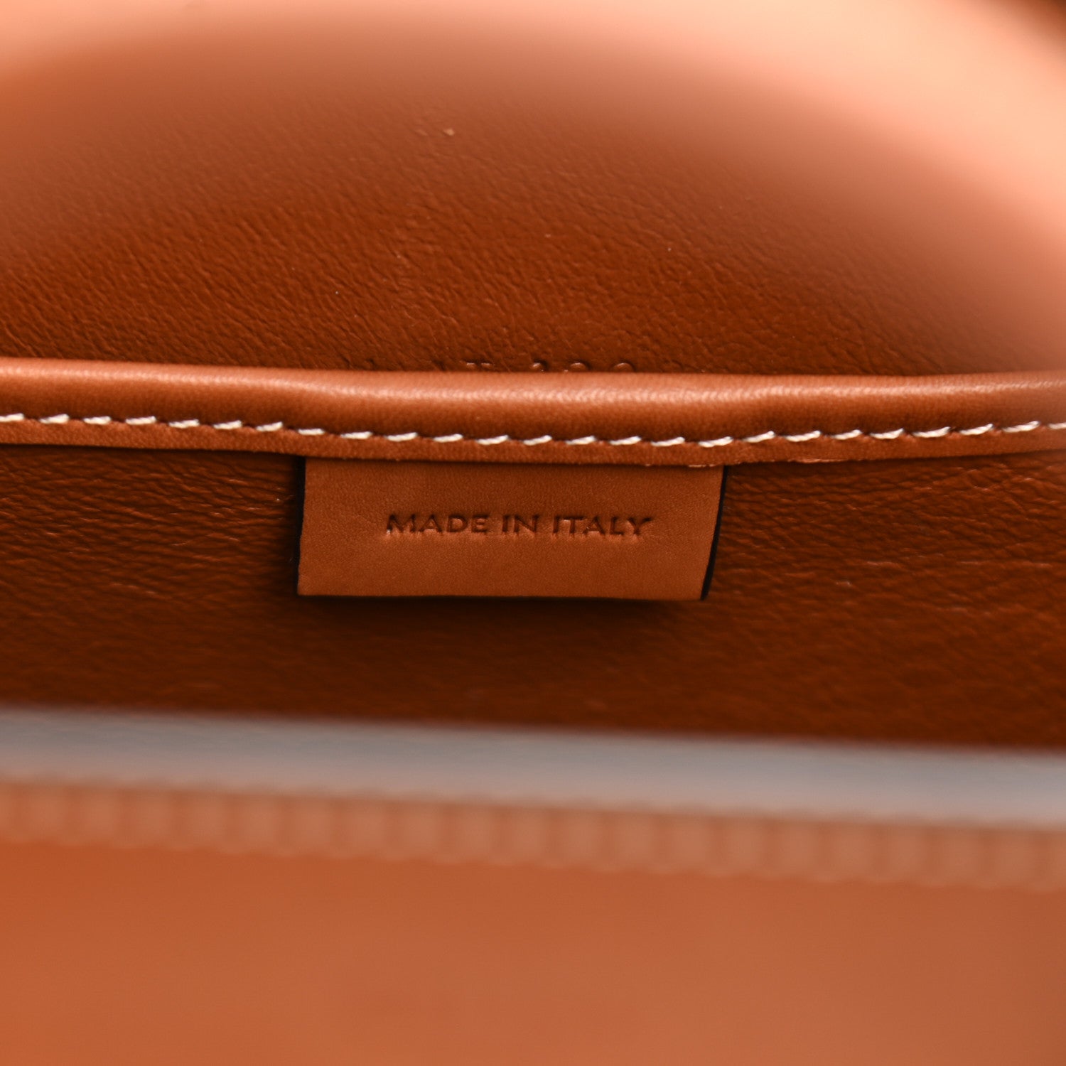Celine Smooth Calfskin Tweed Nano Luggage Tan 7 of 12