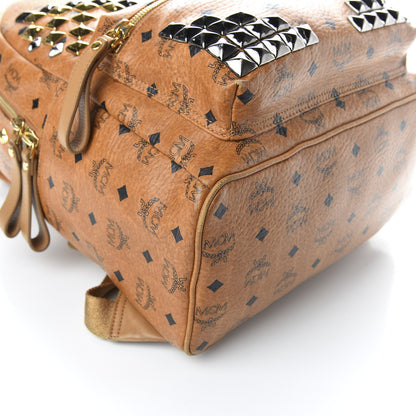 MCM Visetos Studded Medium Stark M Backpack Cognac 6 of 8