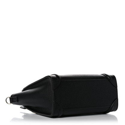 Celine Drummed Calfskin Nano Luggage Black 4 of 14