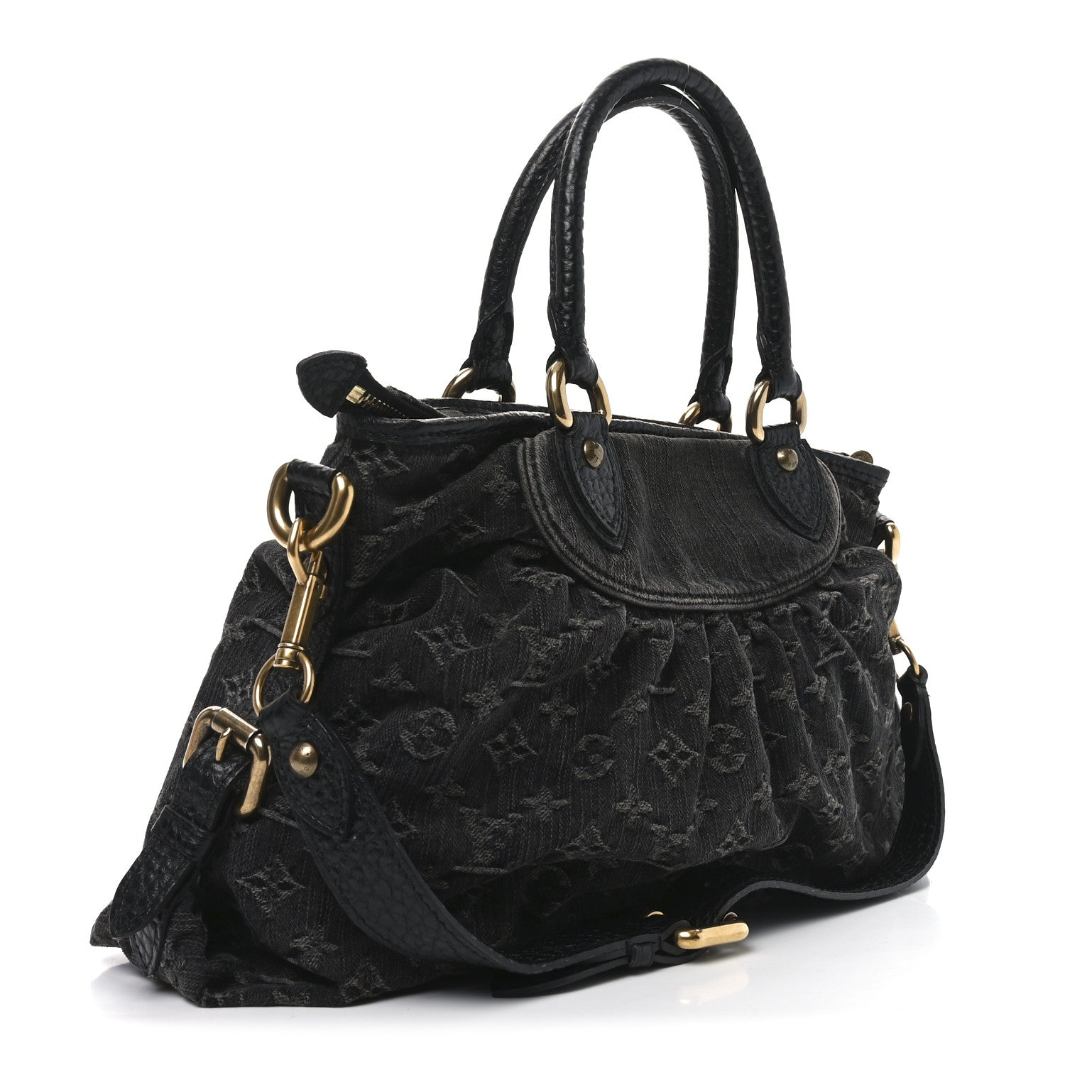 Louis Vuitton Denim Neo Cabby MM Black 3 of 9