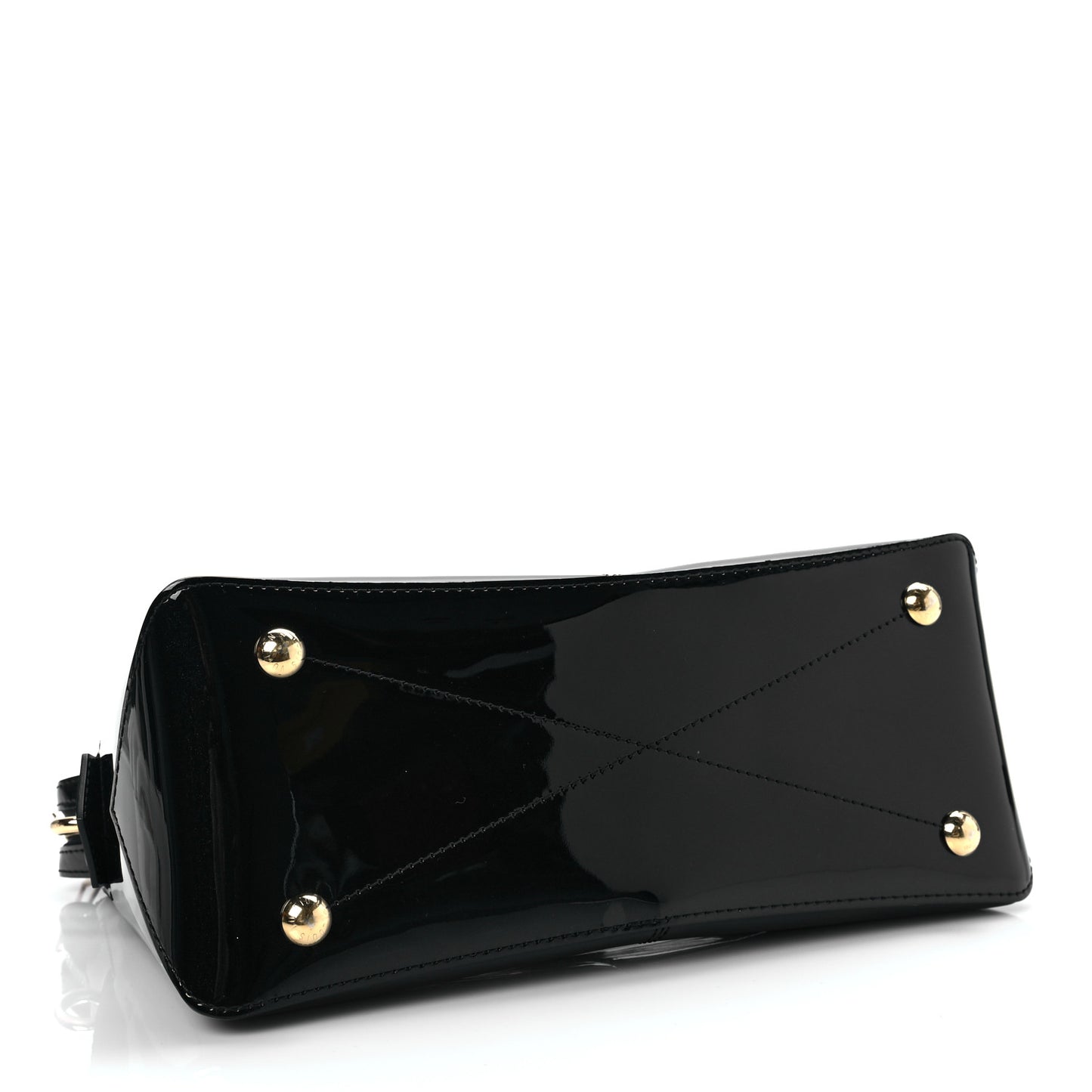 Patent Calfskin Miroir Tote Black