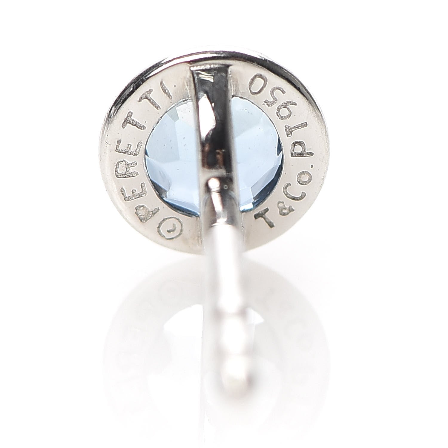 Tiffany Platinum Aquamarine Elsa Peretti Color By The Yard Earrings 5 of 5