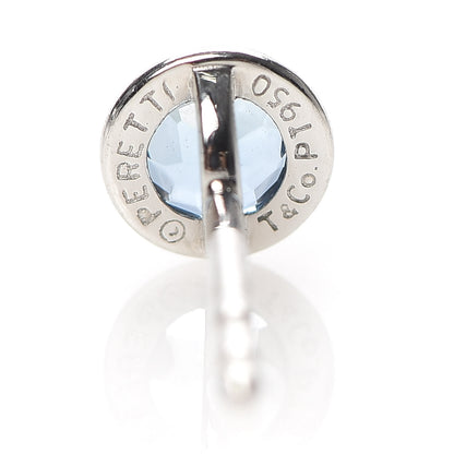Tiffany Platinum Aquamarine Elsa Peretti Color By The Yard Earrings 5 of 5