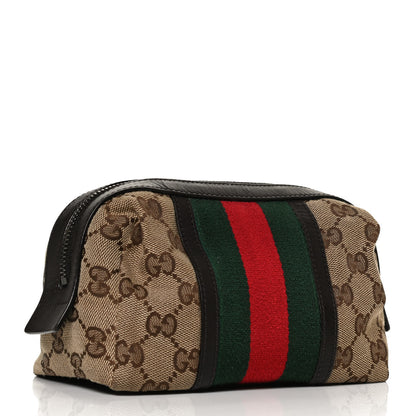 Gucci Monogram Web Small Cosmetic Case Dark Brown 3 of 11