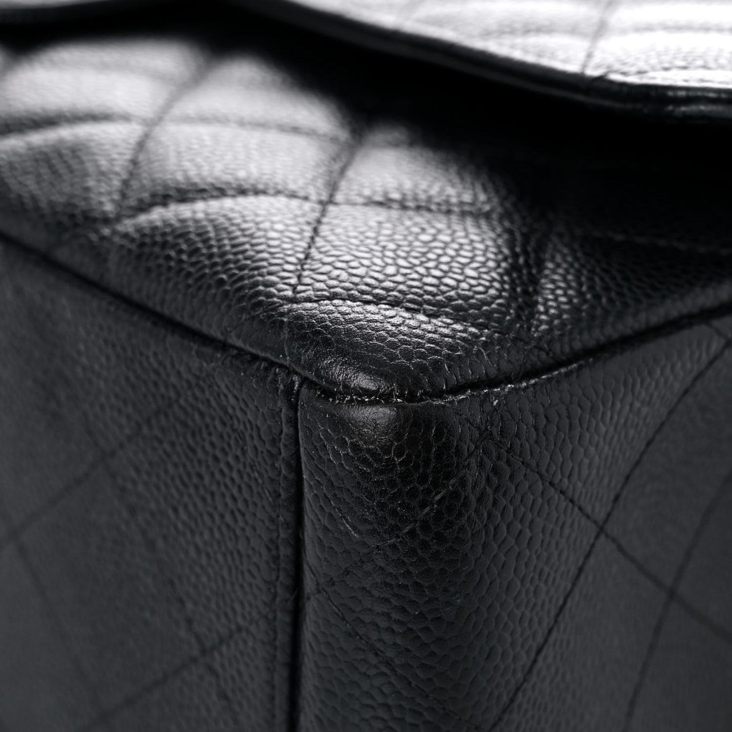 Caviar Quilted Maxi Double Flap Black