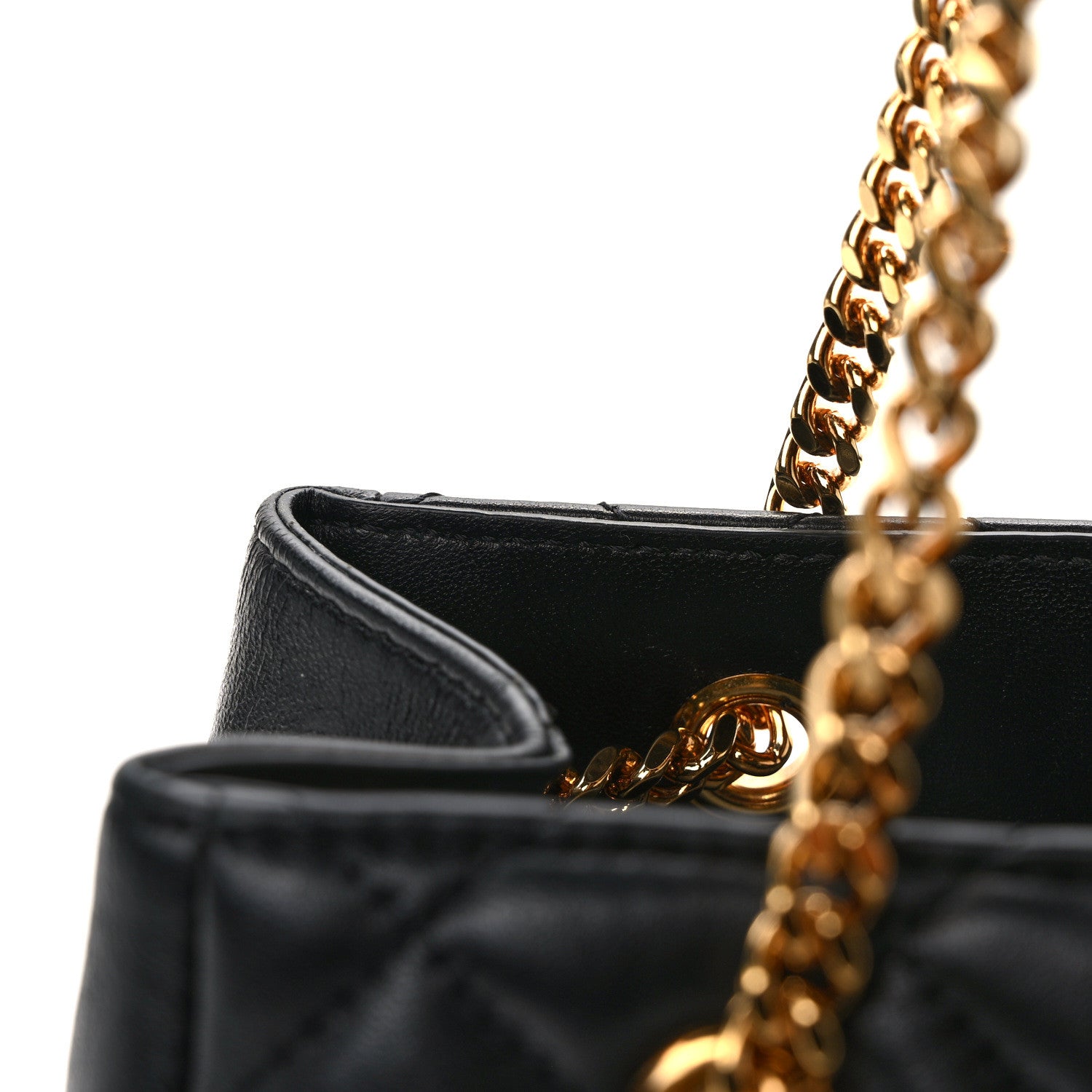 Versace Nappa Quilted Medusa Chain Shoulder Bag Black 14 of 15