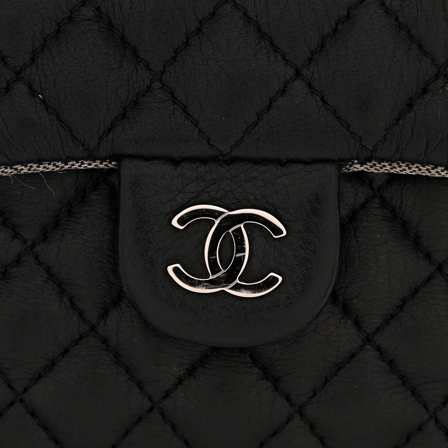 Chanel Grained Calfskin Quilted CC Uniform Flap Belt Bag Black 13 of 15