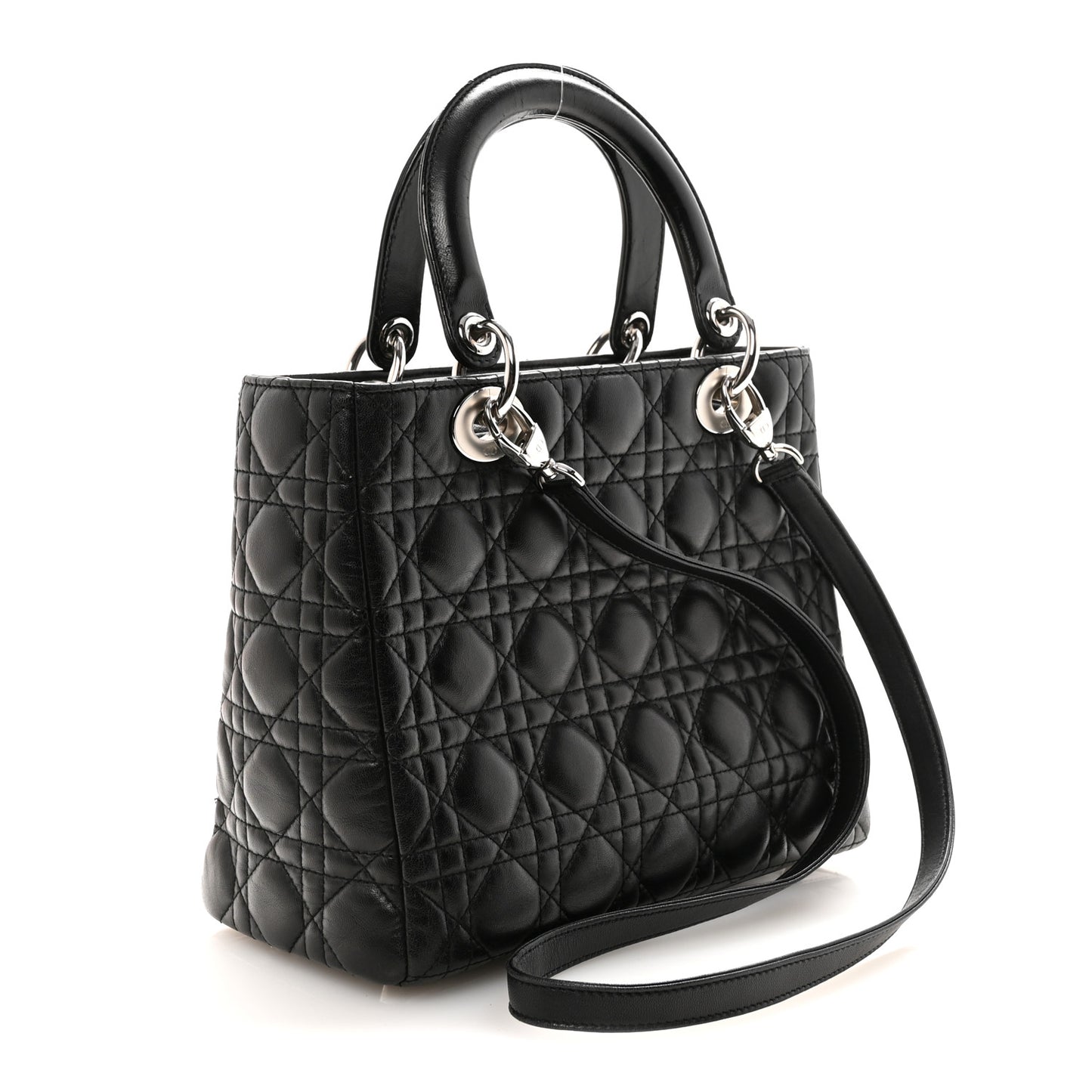 Lambskin Cannage Medium Lady Dior Black