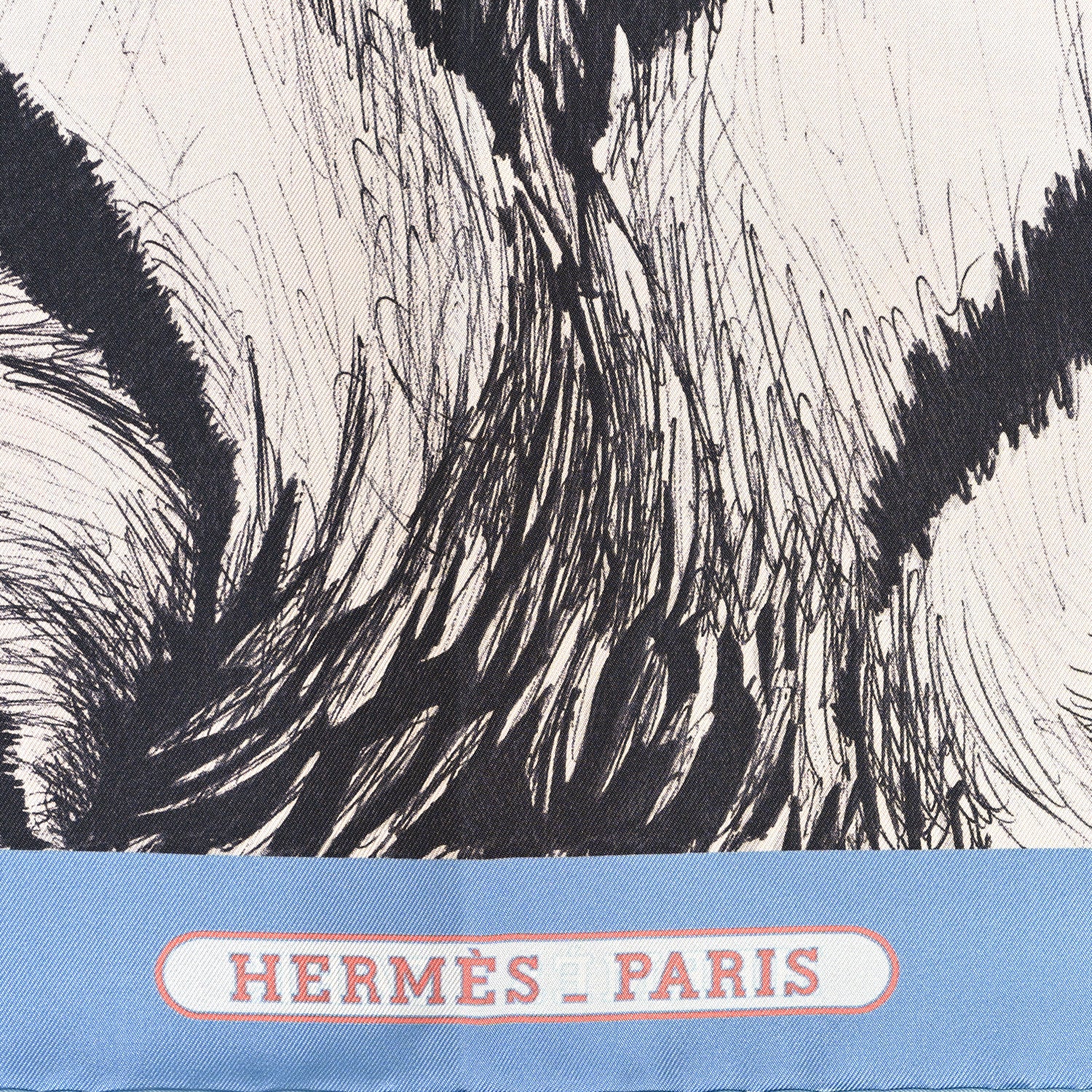 Hermes Silk Carre Double Face Tigre Royal Scarf 90 Ciel Anthracite Multi 3 of 5