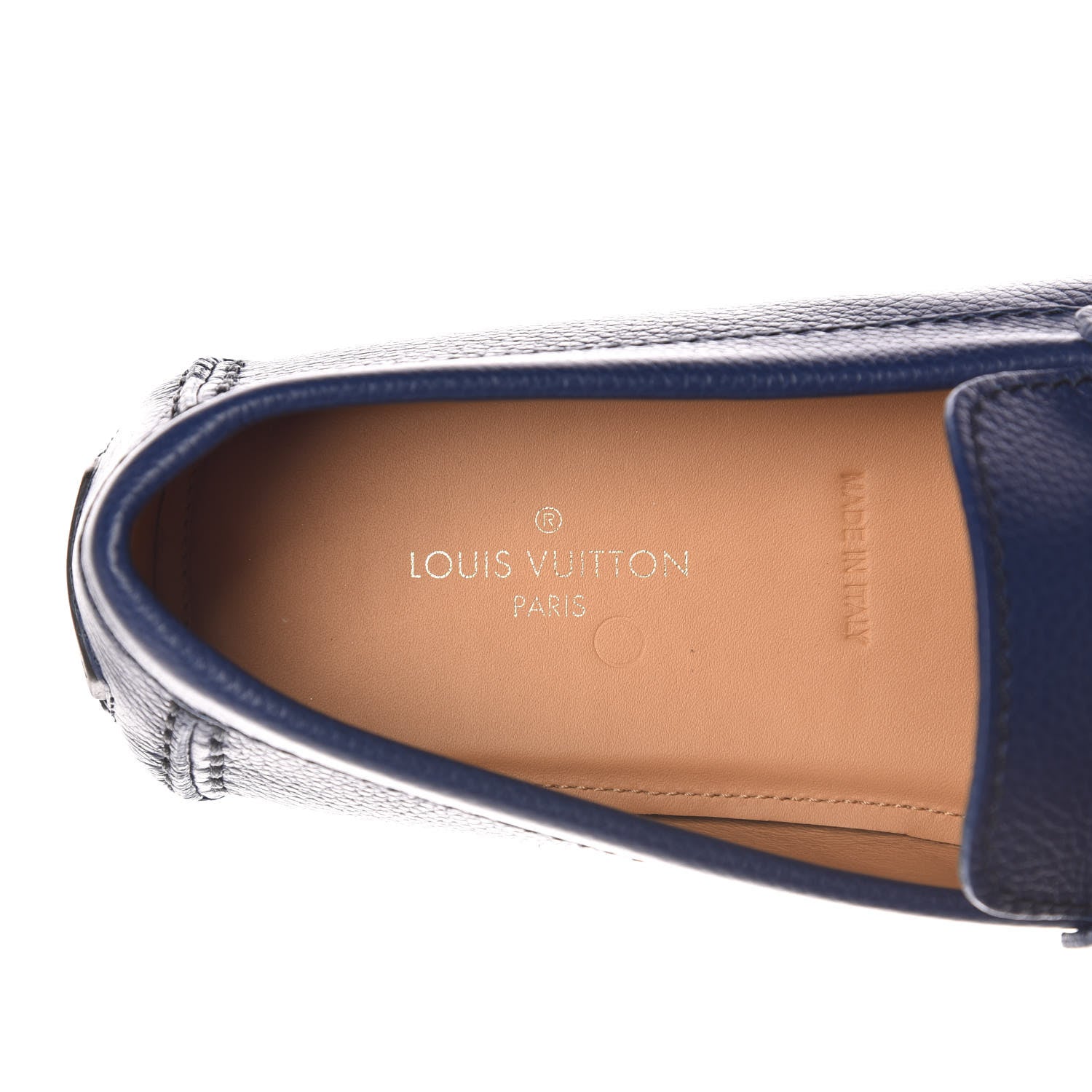 Louis Vuitton Calfskin Mens Monte Carlo Car Shoe Moccasin Loafers 7 Blue 7 of 9
