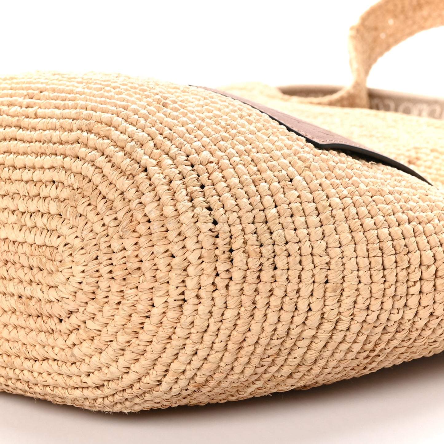 Raffia Mini Slit Tote Bag Natural Tan