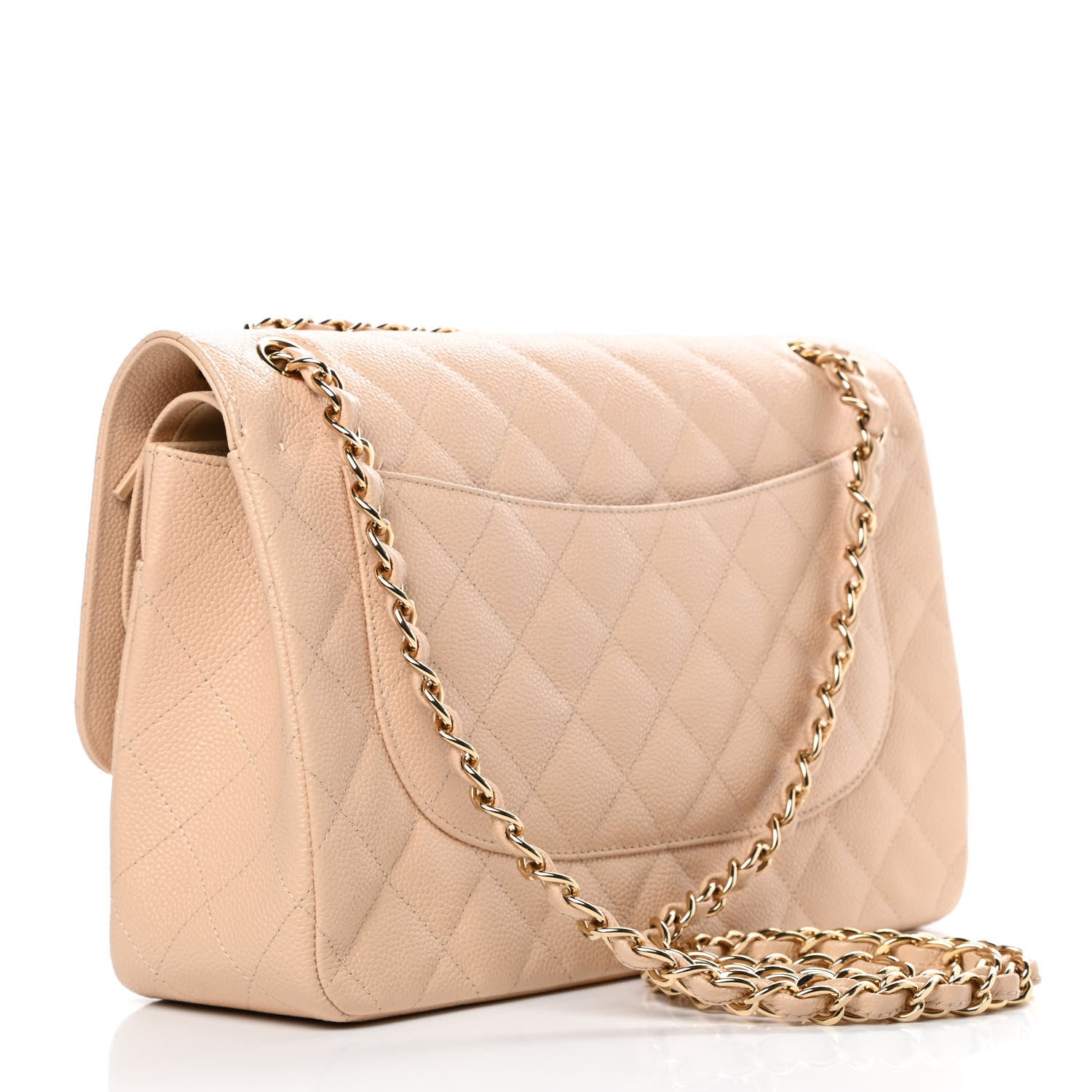 Chanel Caviar Quilted Jumbo Double Flap Beige Clair 3 of 11