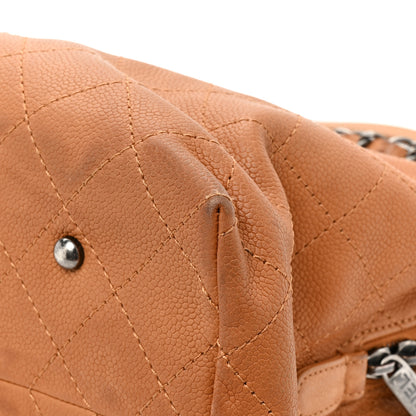 Chanel Grained Vegetal Calfskin Stitched Shopping Tote Tan 22 of 23