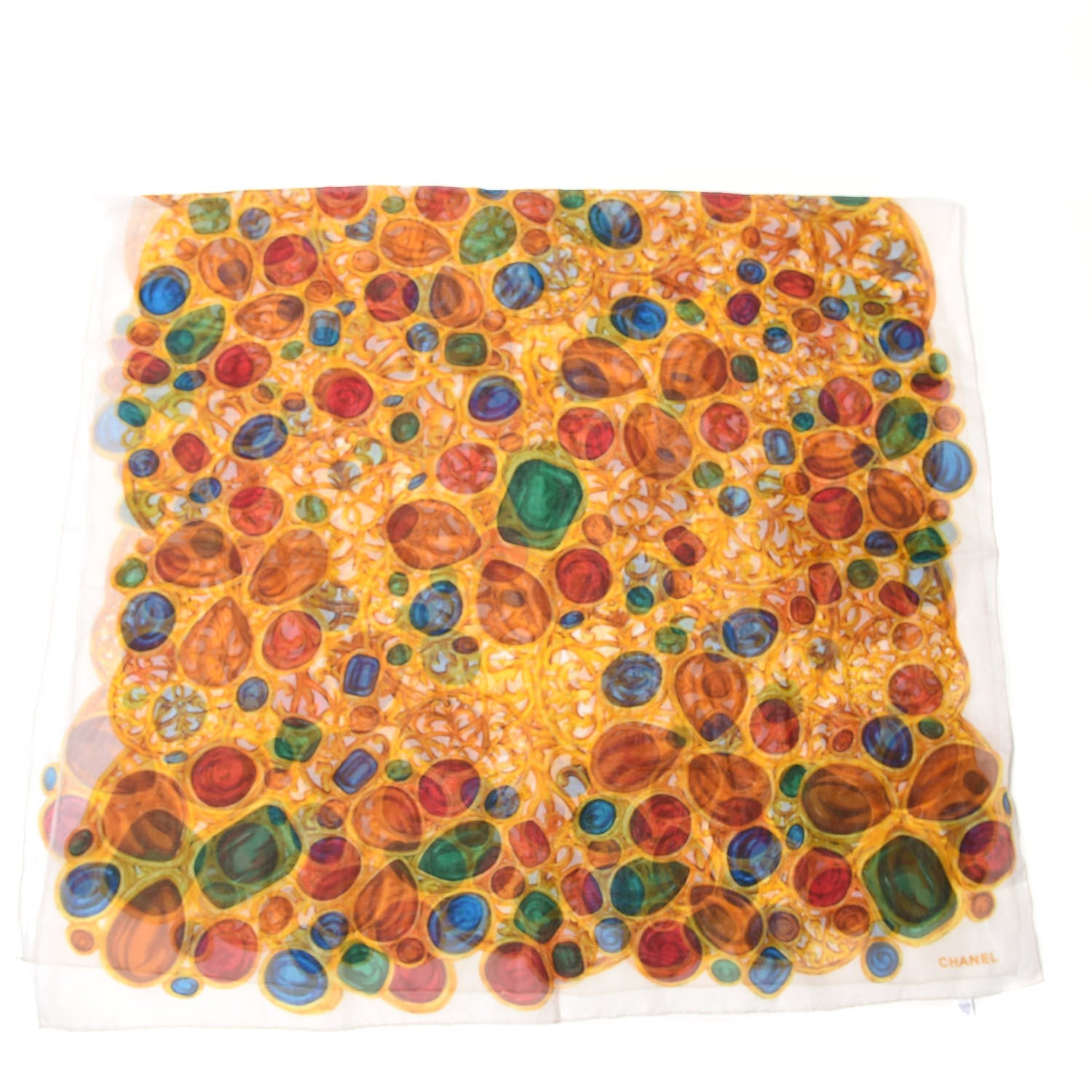 Chanel Silk Jewels Printed Scarf Multicolor 3 of 5