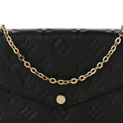 Louis Vuitton Empreinte Pochette Felicie Chain Wallet Black 8 of 10