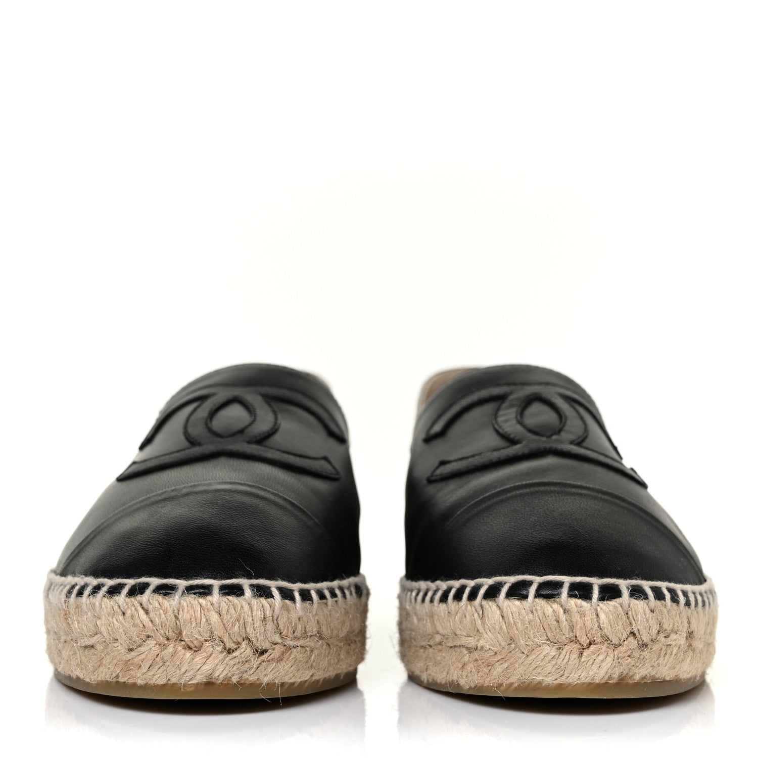 Chanel Lambskin CC Espadrilles 40 Black 2 of 13