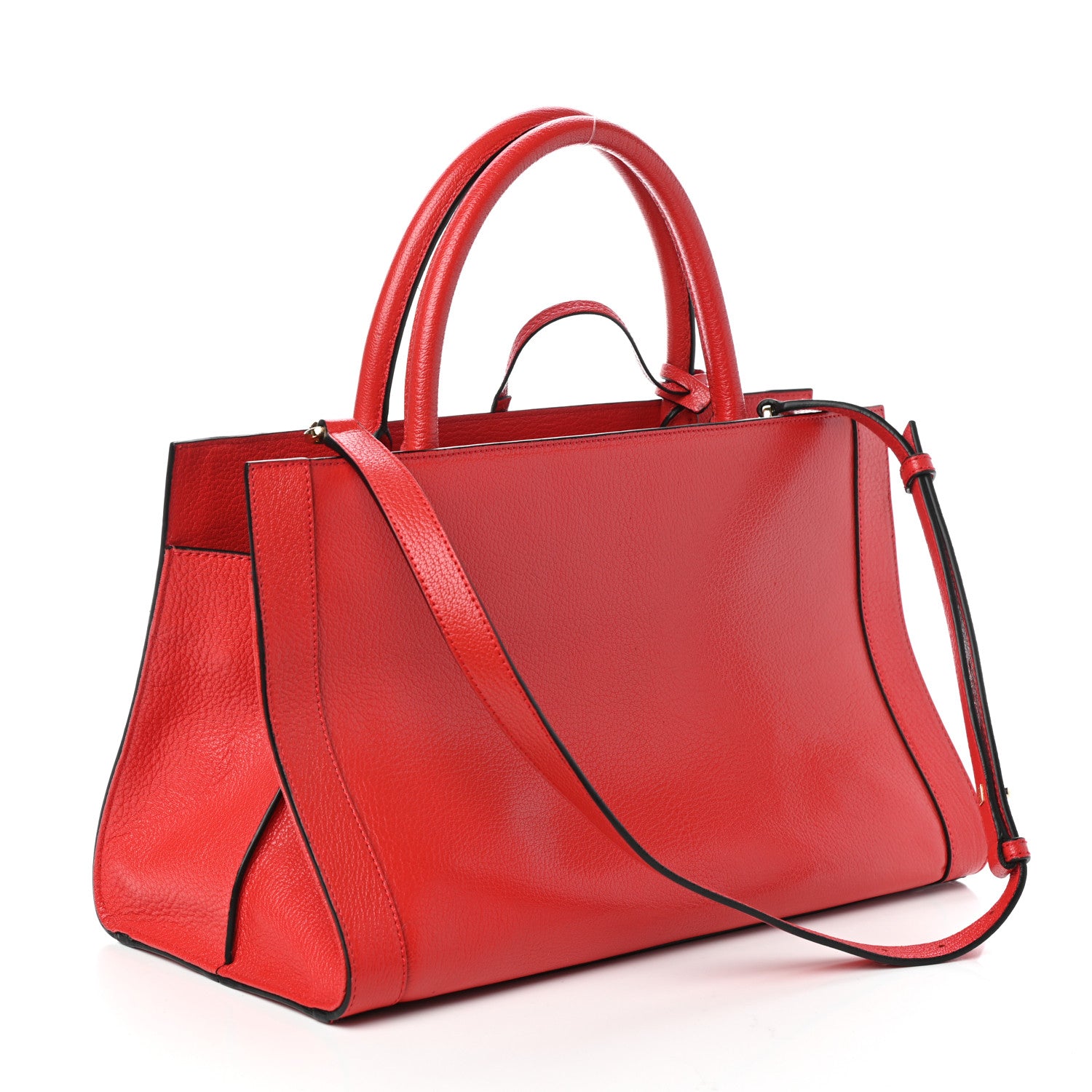 Loewe Goatskin Barcelona Top Handle Tote Red 3 of 9