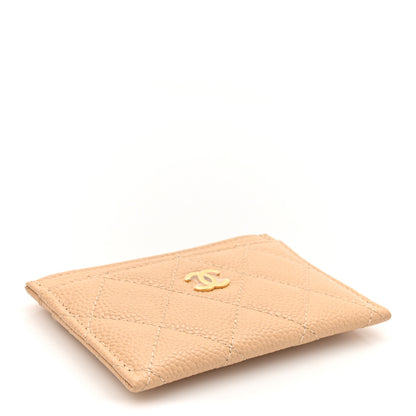 Chanel Caviar Quilted Card Holder Beige 4 of 9