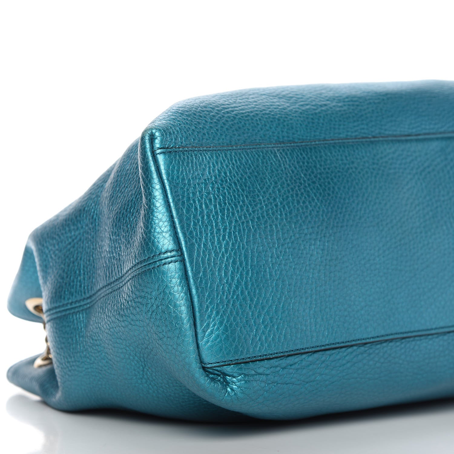 Gucci Metallic Cellarius Calfskin Medium Soho Chain Shoulder Bag Deep Cobalt 6 of 11