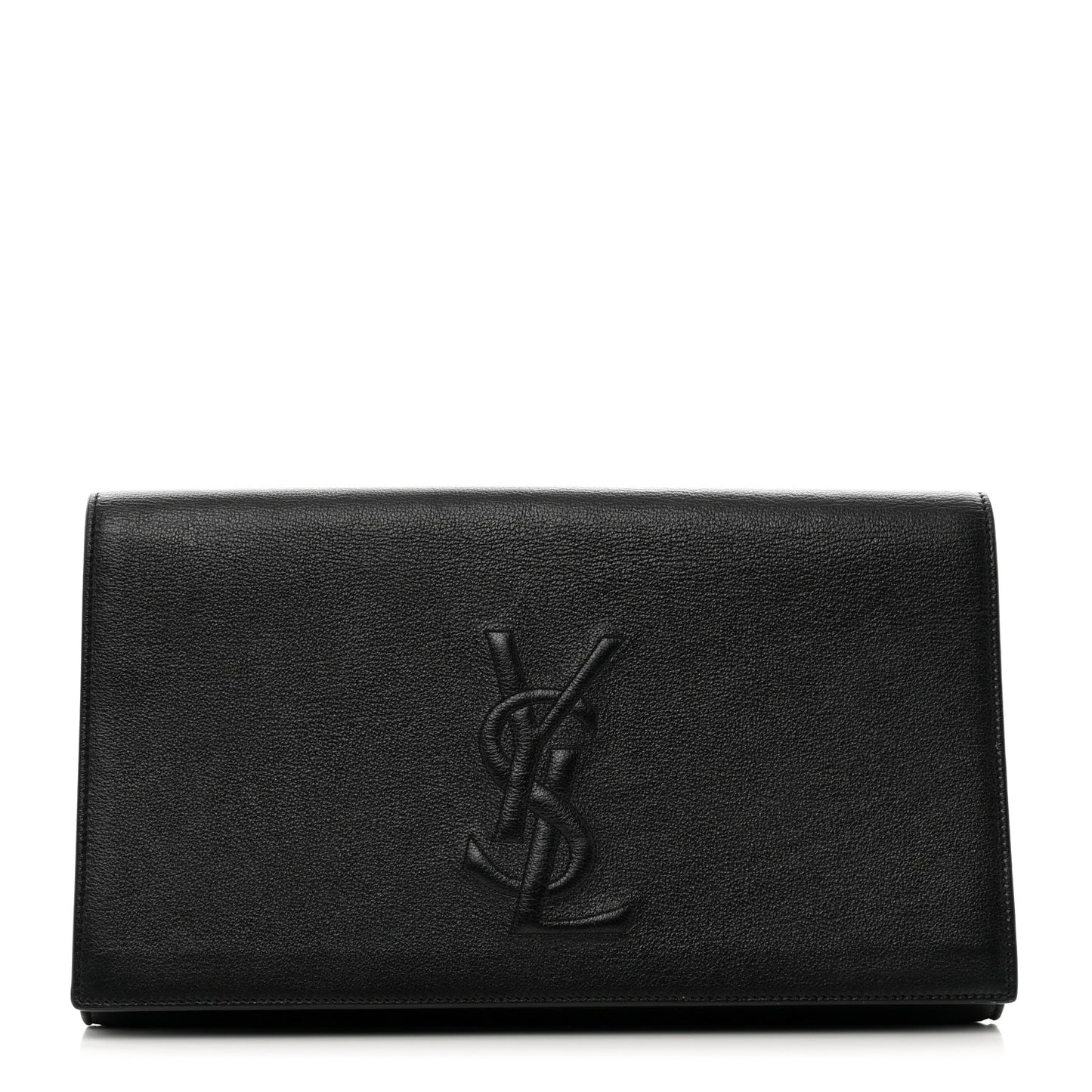Calfskin Monogram Large Belle De Jour Clutch Black
