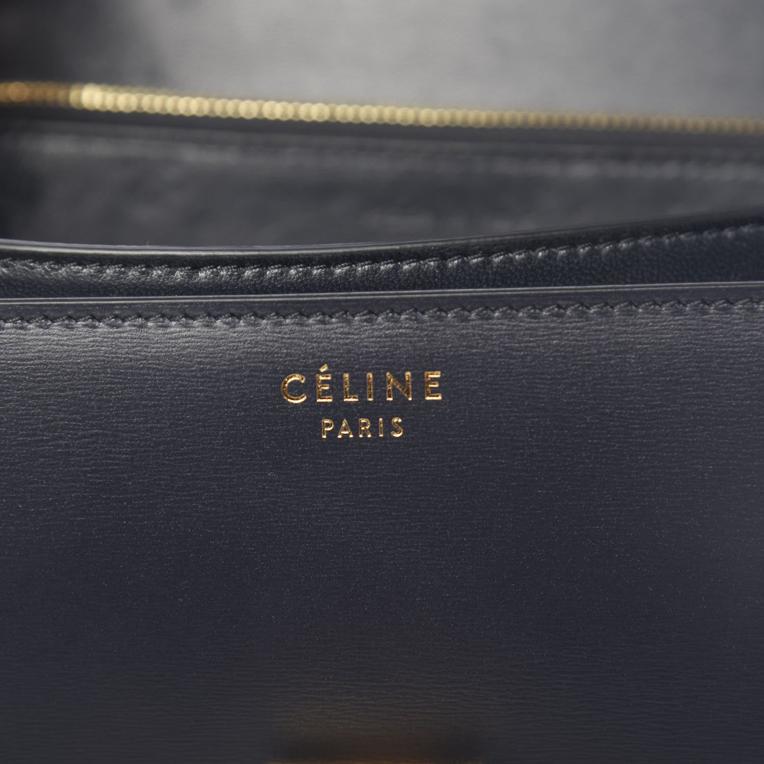 Celine Box Calfskin Medium Classic Box Flap Bag Navy 11 of 13