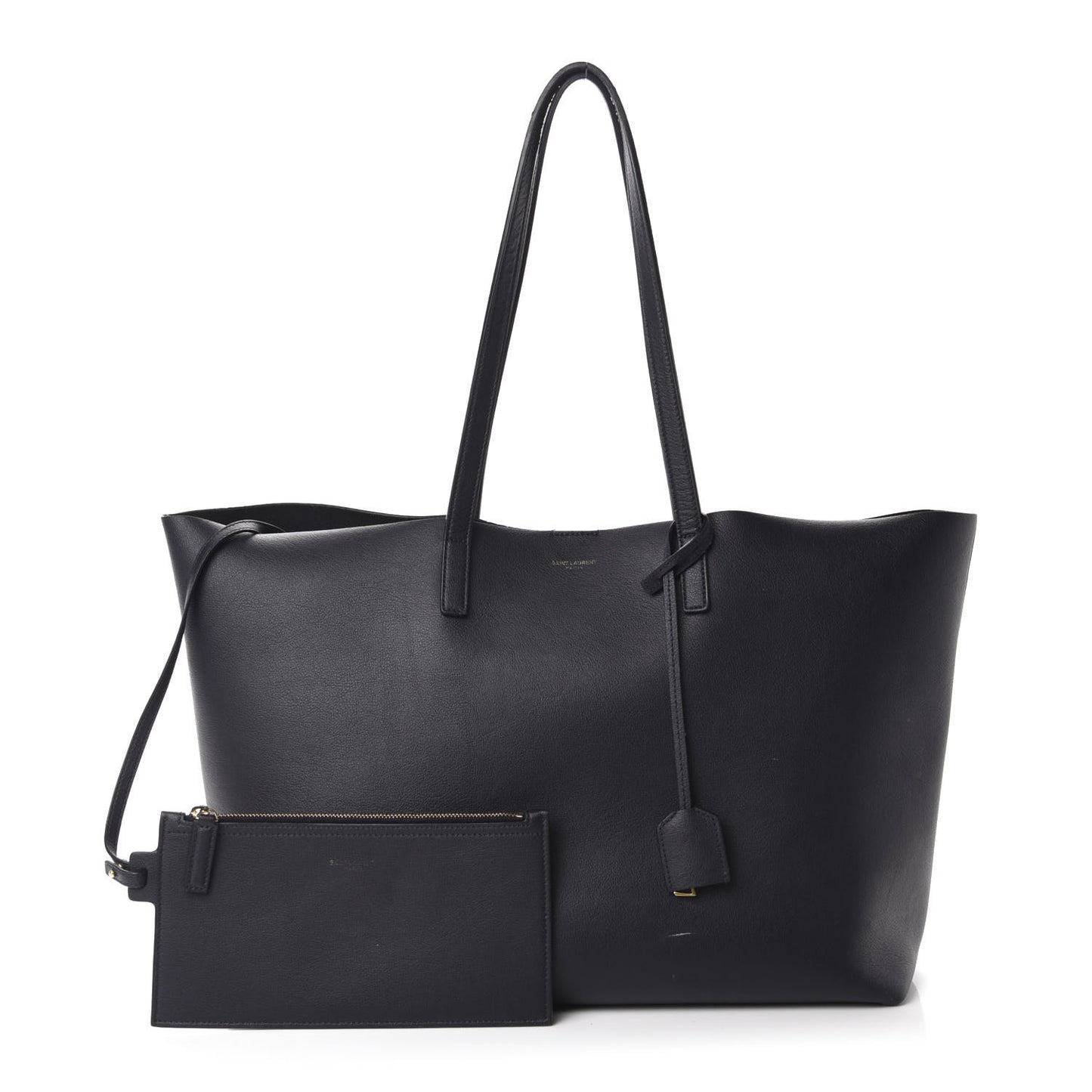 Calfskin Large Shopping Tote Deep Marine