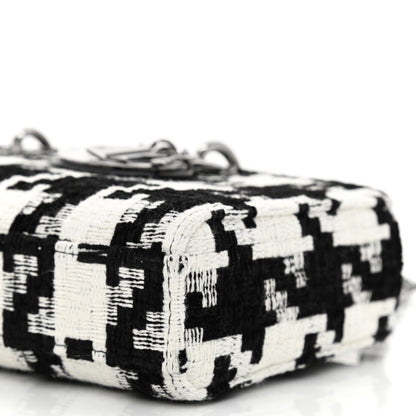 Christian Dior Canvas Macro Houndstooth Lady D-Joy Black White 10 of 11