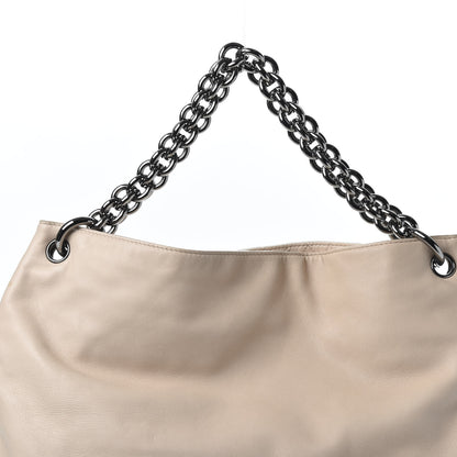 Chanel Lambskin Small Soft and Chain Hobo Beige 12 of 12